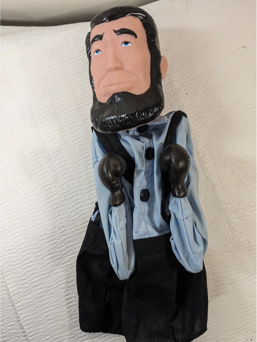 Accoutrements Honest Abe Abraham Lincoln Puppet Punching Boxer Boxing toy Vintag